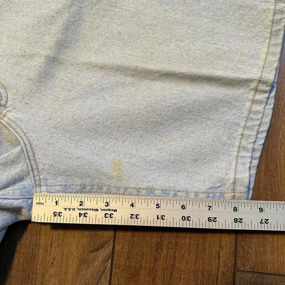 Vintage Lee Denim Jean Shorts Men's Size 38 Made‎ In USA Light Wash Jorts